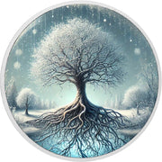 Arbre givré 1oz Pièce colorée en argent