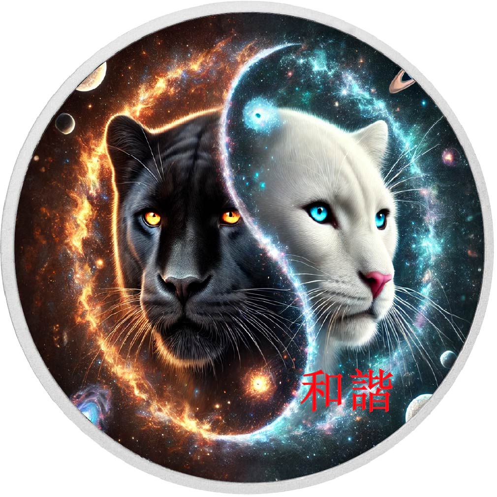Galactic Harmony: The Balance of Opposites 1oz Coloured Silver - Arverni Mint