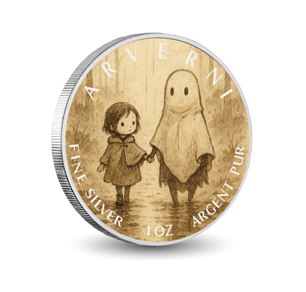 Ghostly Stroll - Whispers of Kindness Coloured 1oz Fine Silver Coin - Arverni Mint