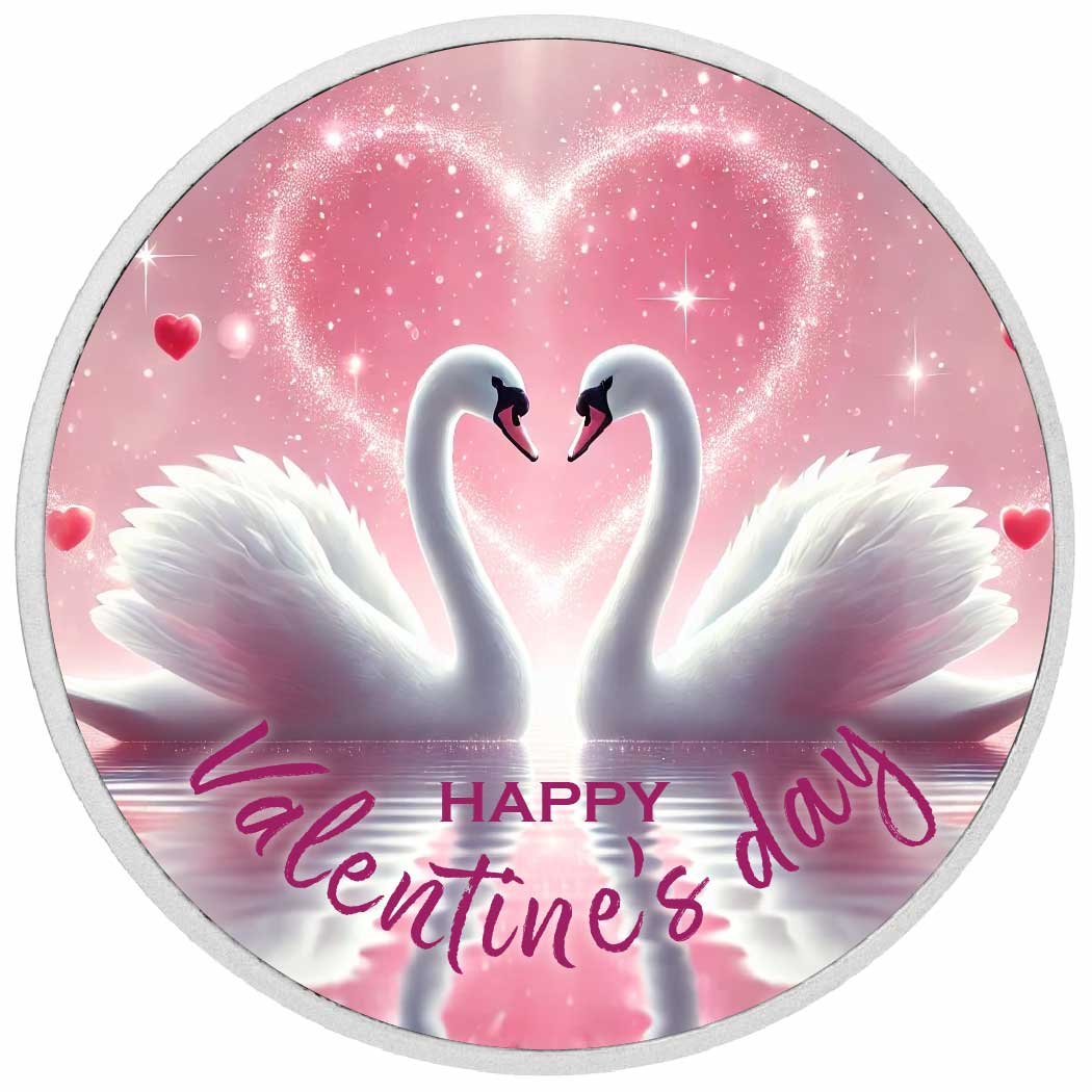 Graceful Hearts Entwined 1oz Coloured Coin - Arverni Mint