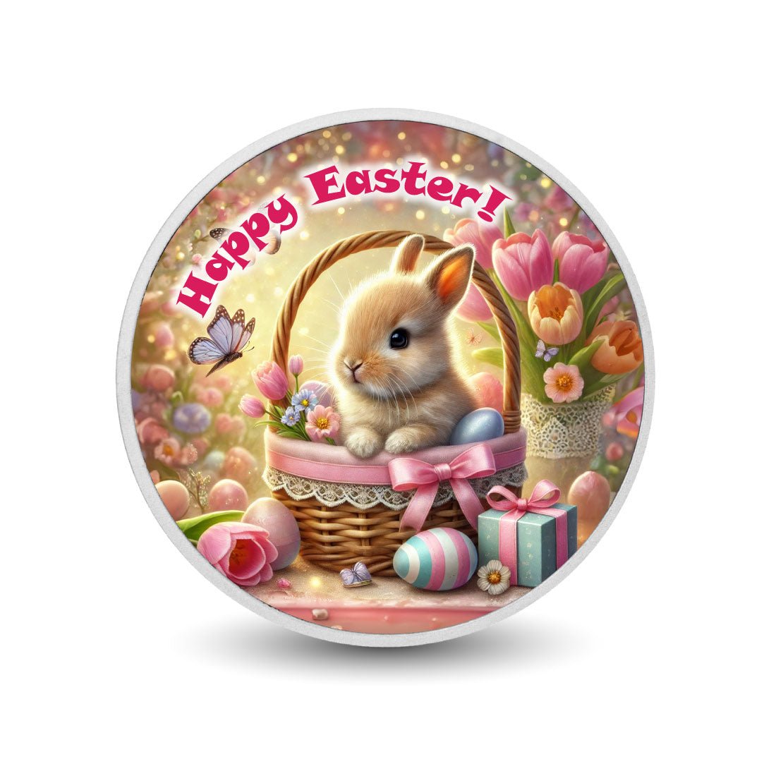 Happy Easter: Bunny in Bloom 1oz Silver Coin - Arverni Mint