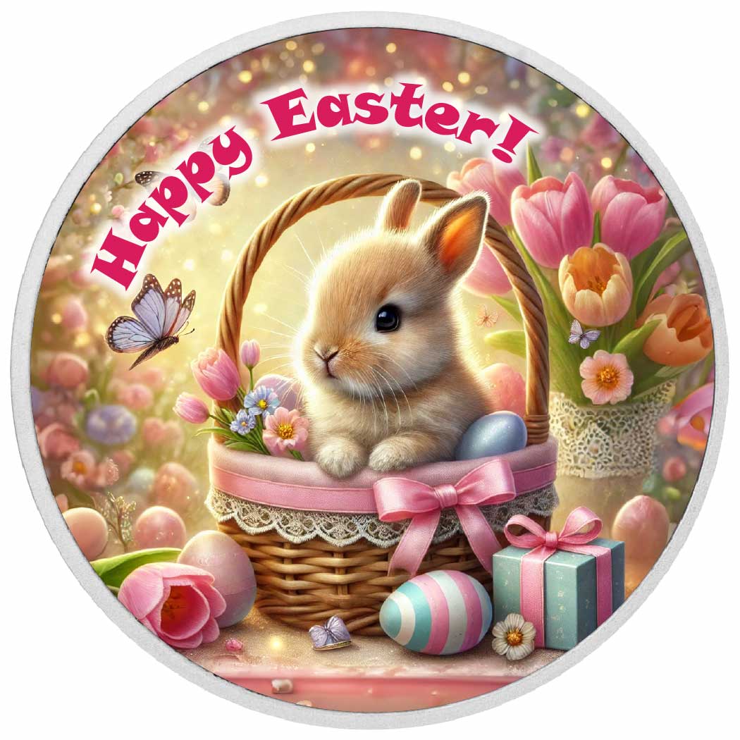 Happy Easter: Bunny in Bloom 1oz Silver Coin - Arverni Mint