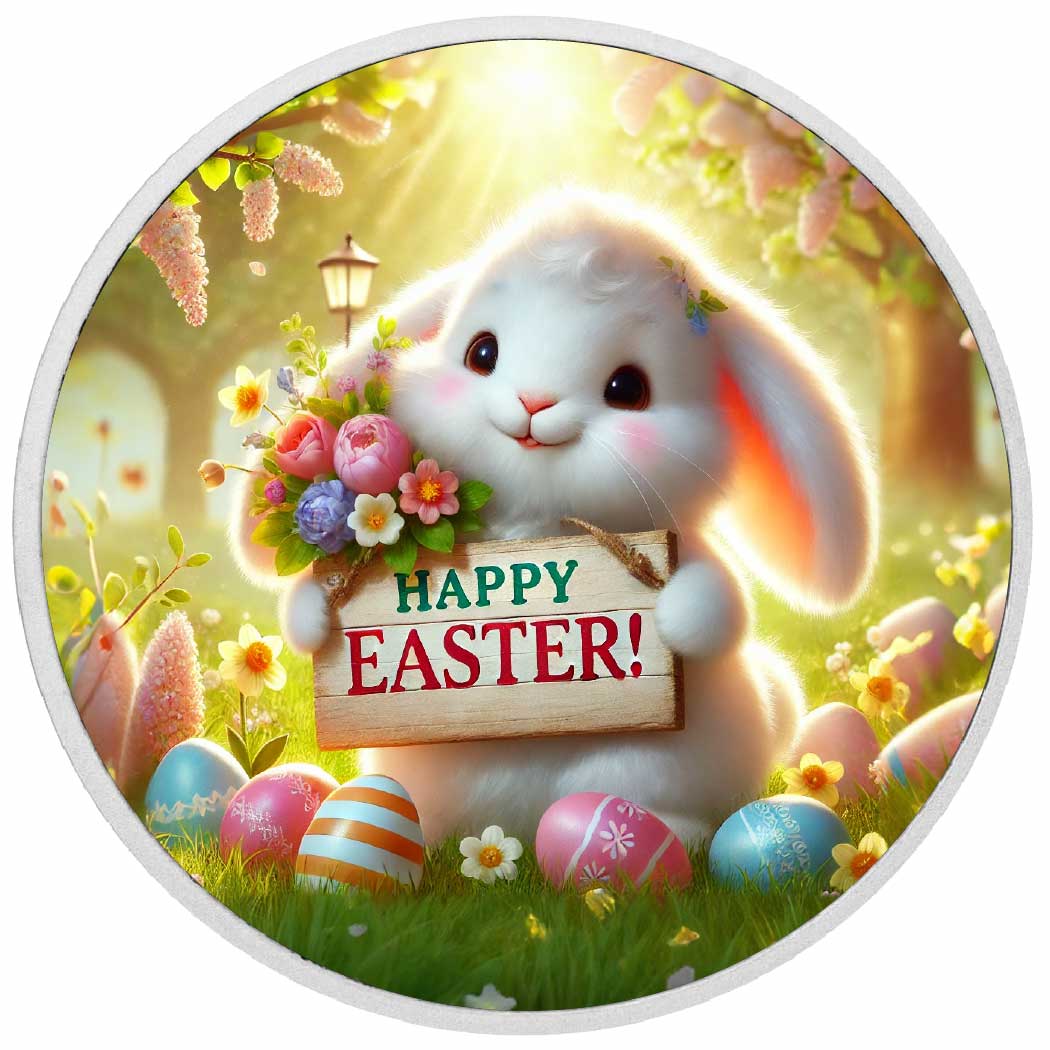 Happy Easter: Bunny's Cheerful Greeting 1oz Silver Coin - Arverni Mint