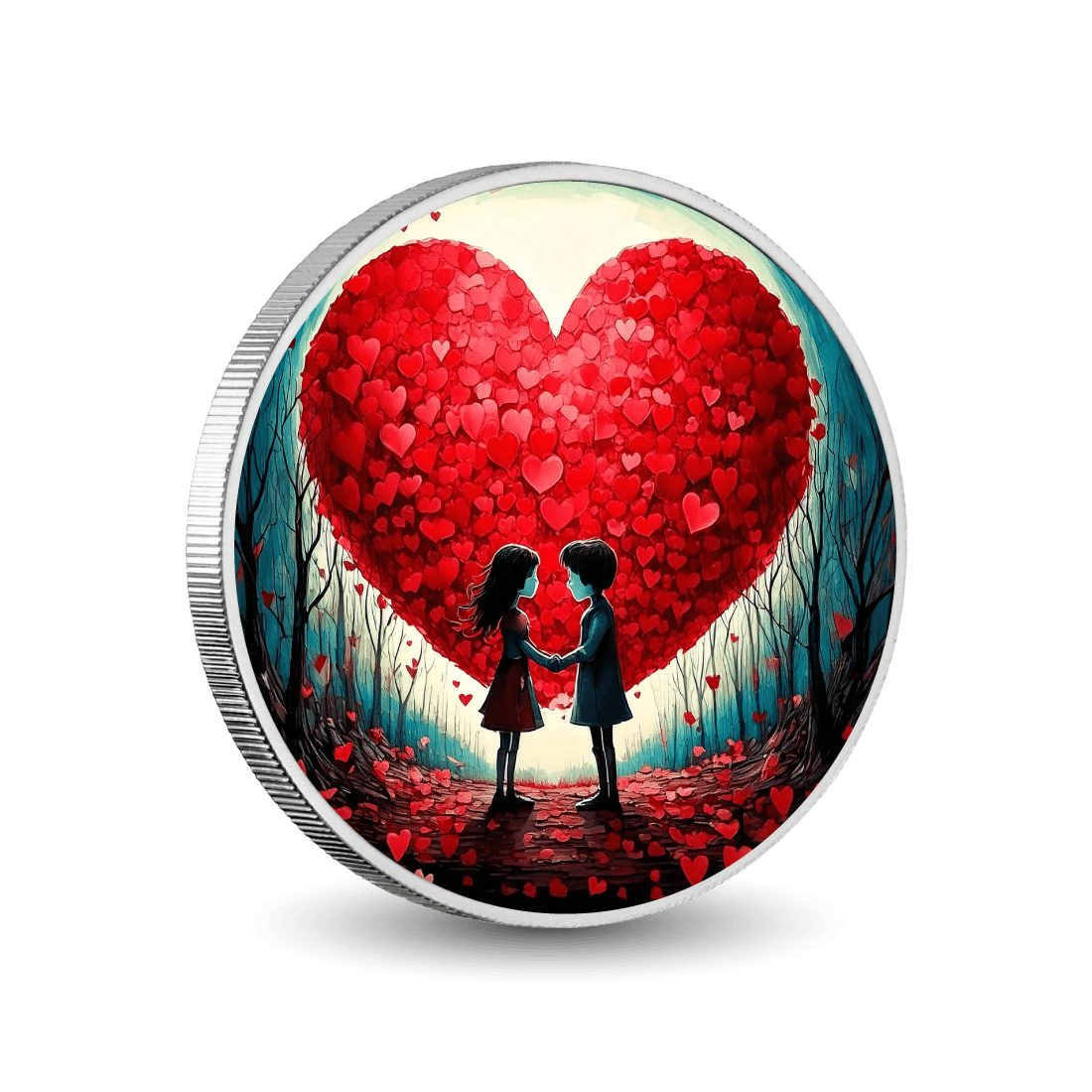 Heartfelt Connection 1oz Silver Coloured Coin - Arverni Mint