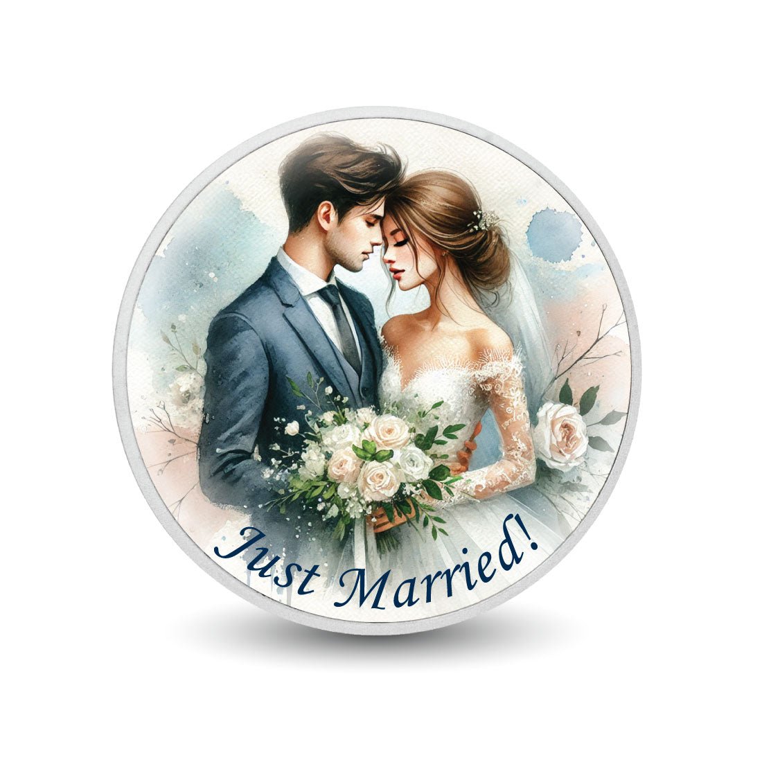 Just Married - Pure Love Moment 1oz Silver Coin - Arverni Mint