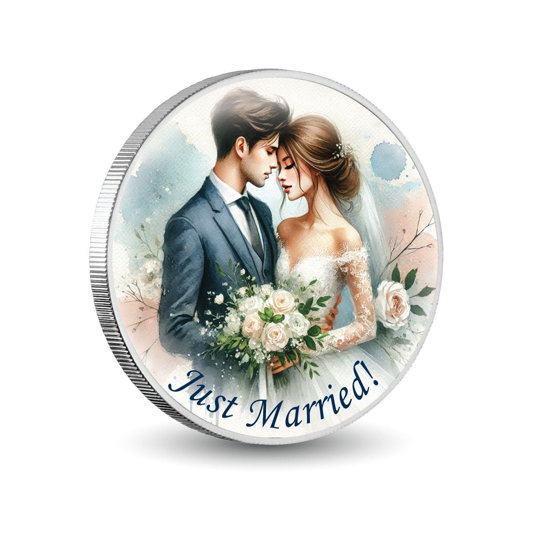 Just Married - Pure Love Moment 1oz Silver Coin - Arverni Mint