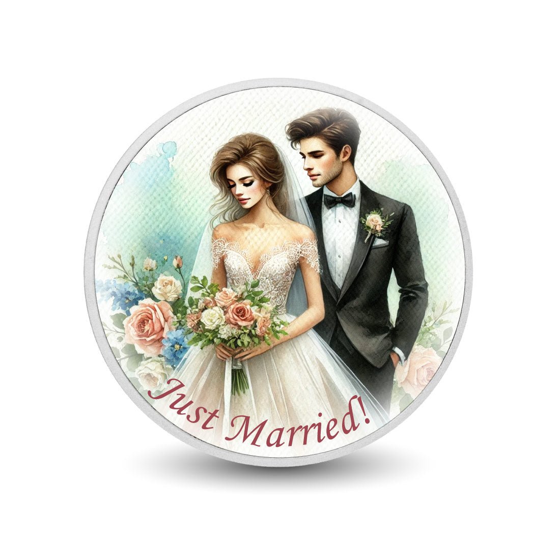 Just Married - Timeless Elegance 1oz Silver Coin - Arverni Mint
