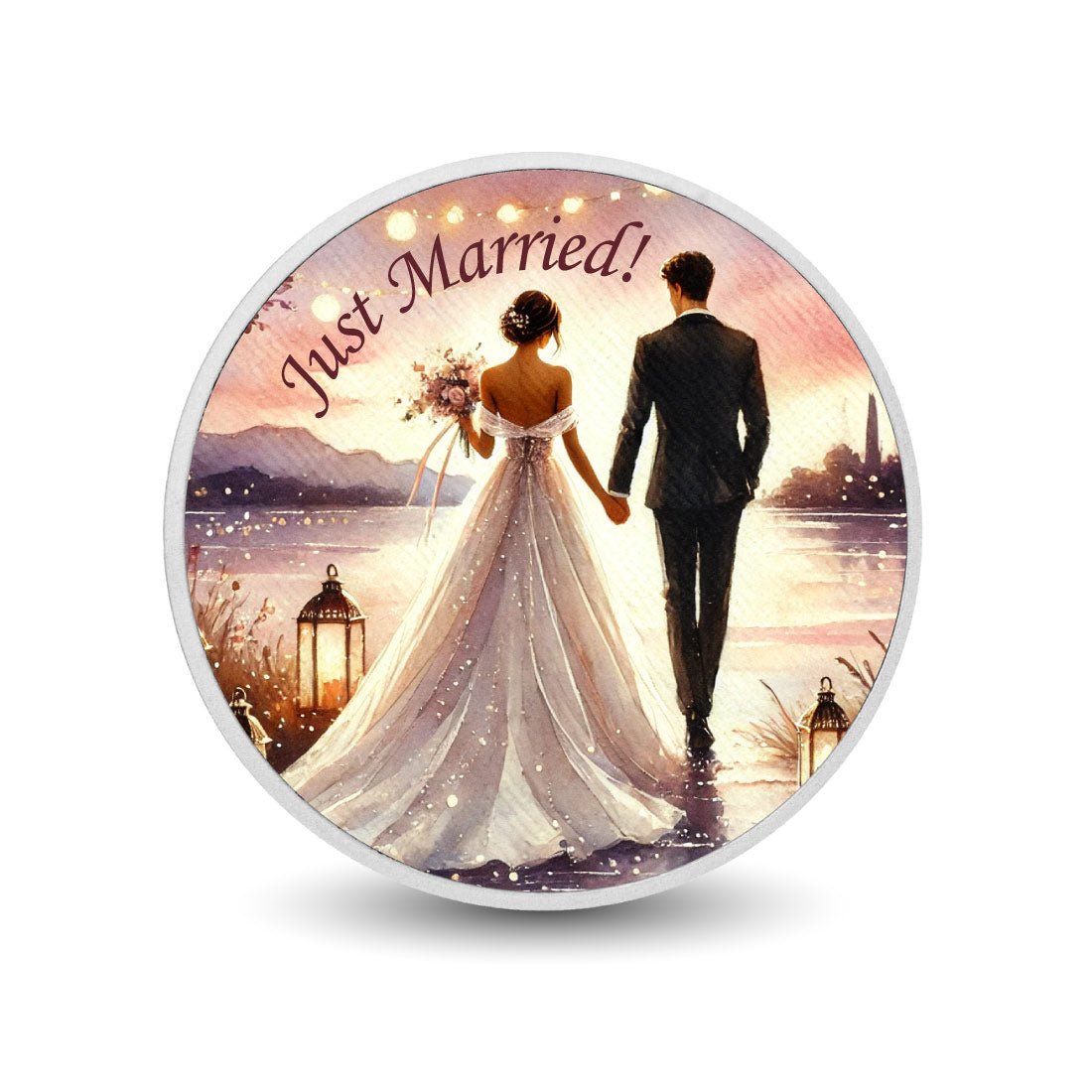 Just Married - Twilight Stroll 1oz Silver Coin - Arverni Mint