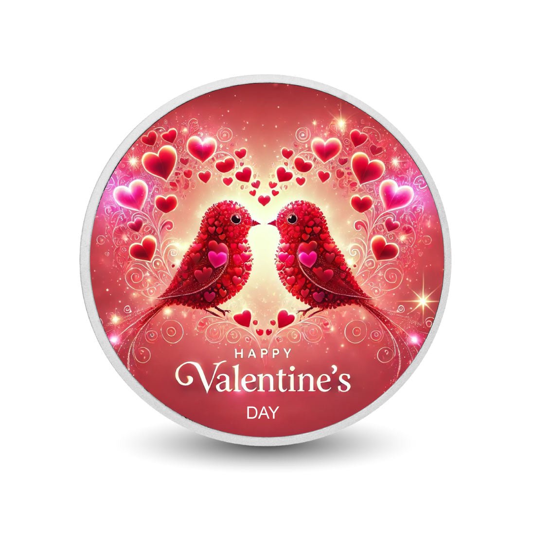 Lovebirds' Eternal Kiss 1oz Coloured Coin - Arverni Mint