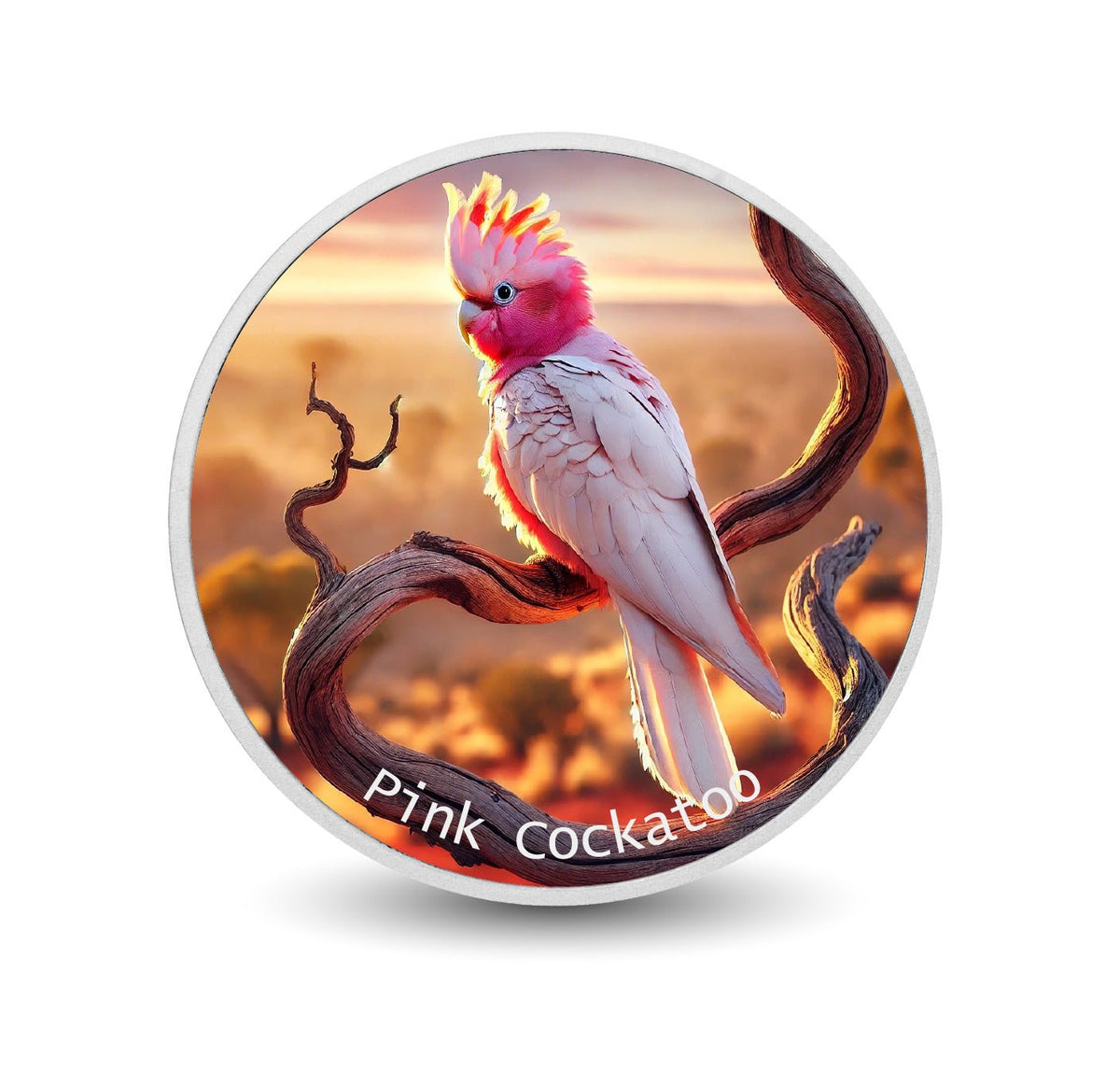 Majestic Blush: The Pink Cockatoo 1oz Coloured Silver - Arverni Mint