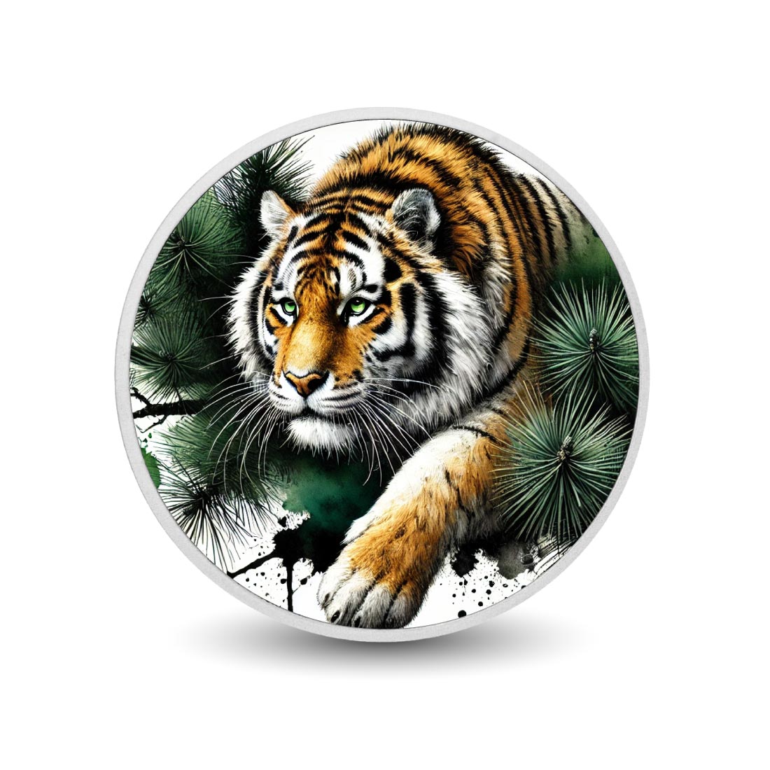 Majestic Tiger Amidst Pine Forest - Arverni Mint