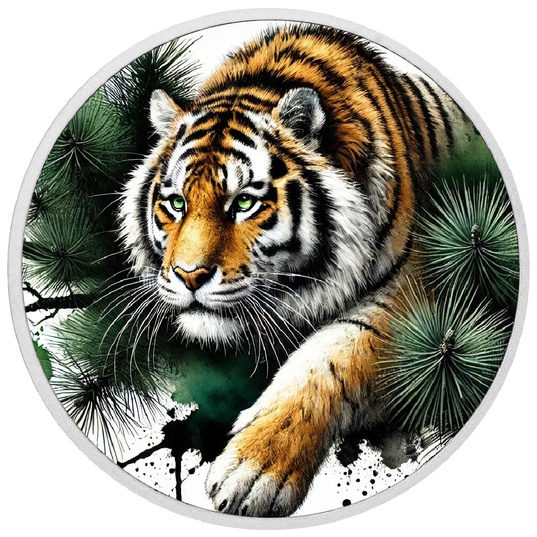 Majestic Tiger Amidst Pine Forest - Arverni Mint