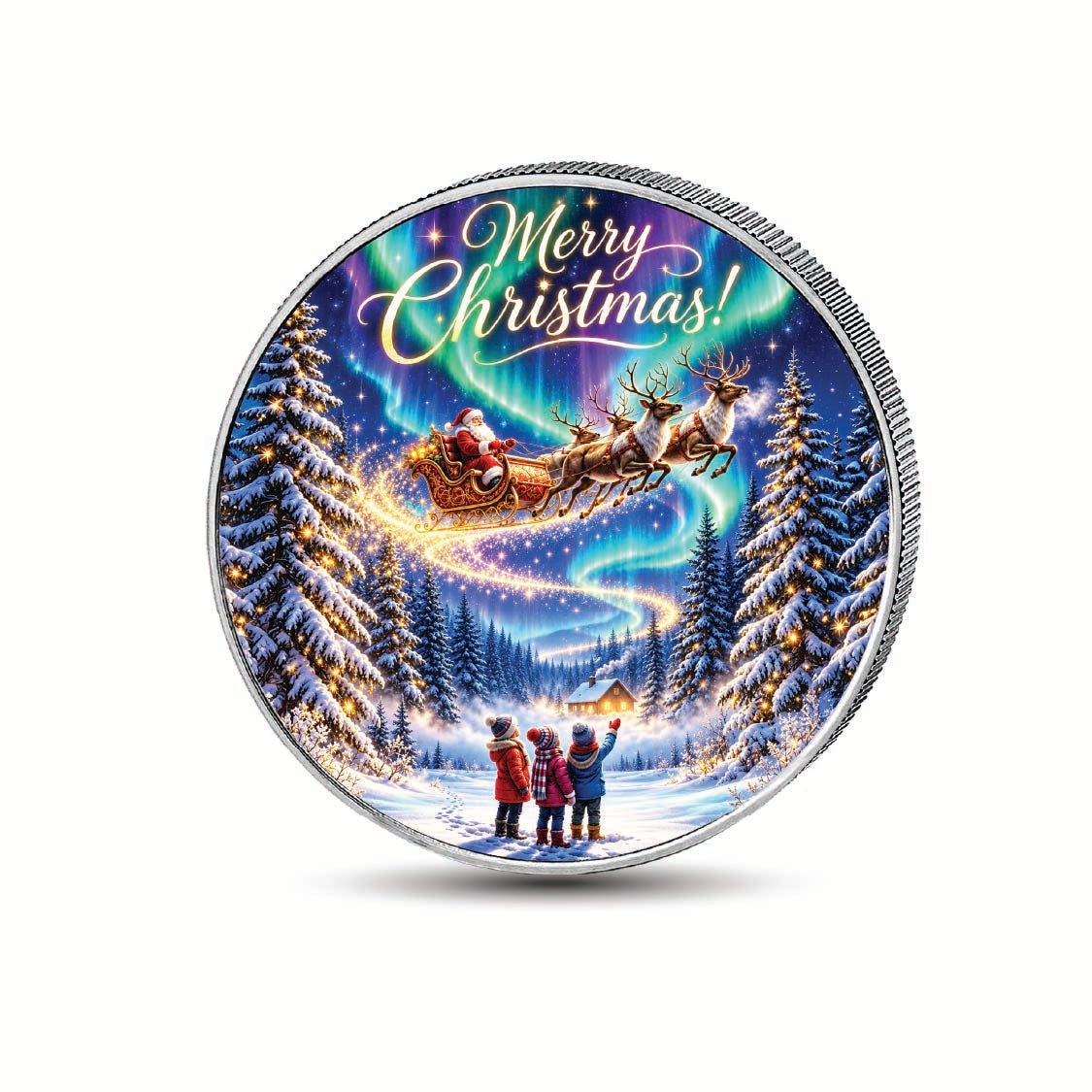 Midnight Magic 1oz 999.9 Fine Silver Coin Colorized BU Finish - Arverni Mint