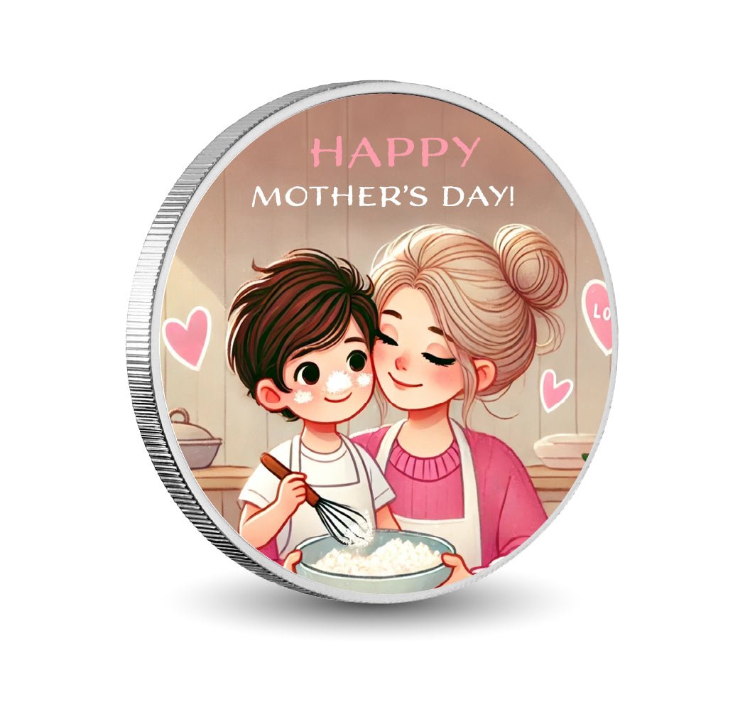 Mom's Kitchen Love Coloured Silver 1oz Coin - Arverni Mint