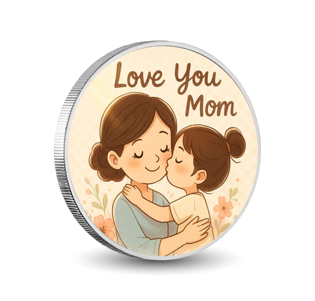 Mom's Warm Hug Coloured Silver 1oz Coin - Arverni Mint