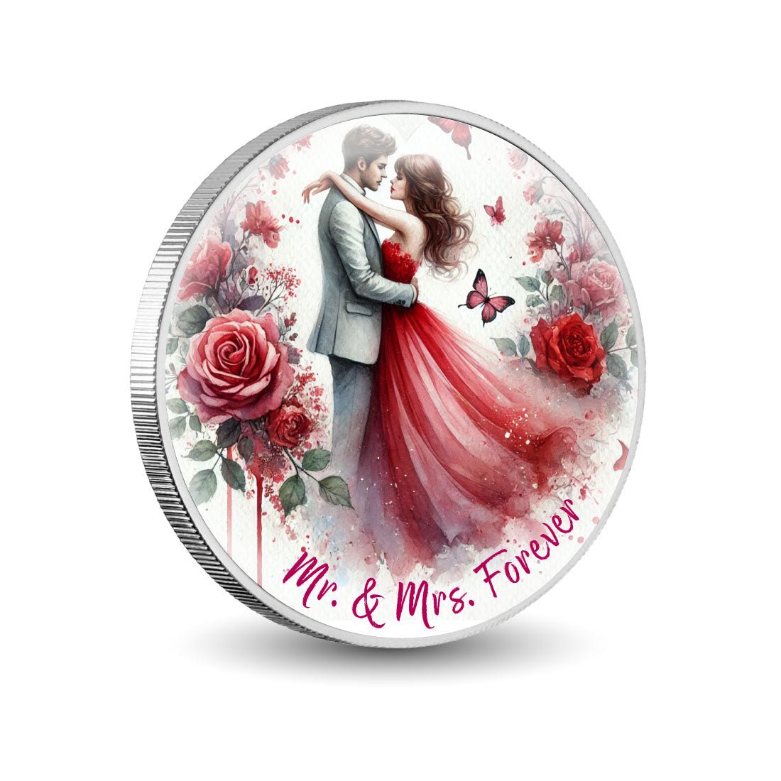Mr. & Mrs. Forever - A Dance of Love 1oz Silver Coin - Arverni Mint