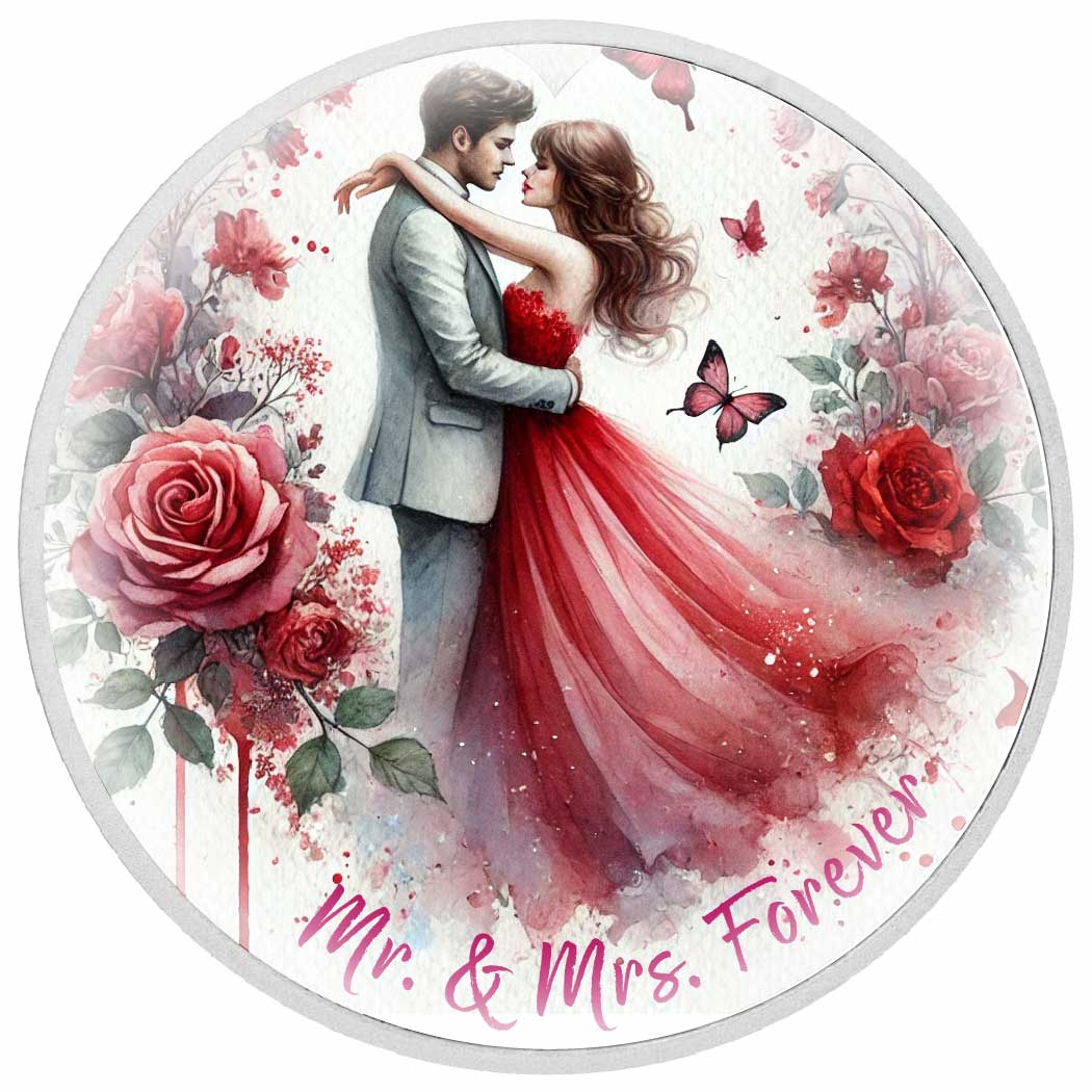Mr. & Mrs. Forever - A Dance of Love 1oz Silver Coin - Arverni Mint