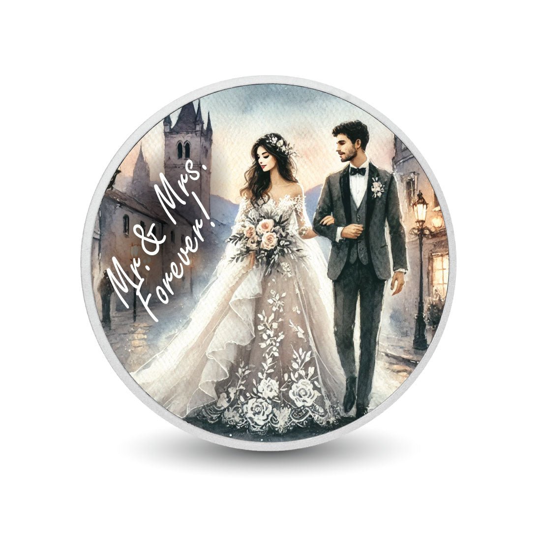 Mr. & Mrs. Forever - Fairytale Stroll 1oz Silver Coin - Arverni Mint
