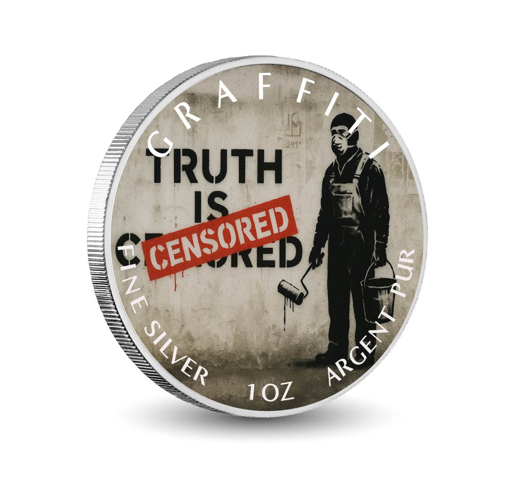 Muted Voices The Censorship Series 1oz Fine Silver Coloured Coin - Arverni Mint