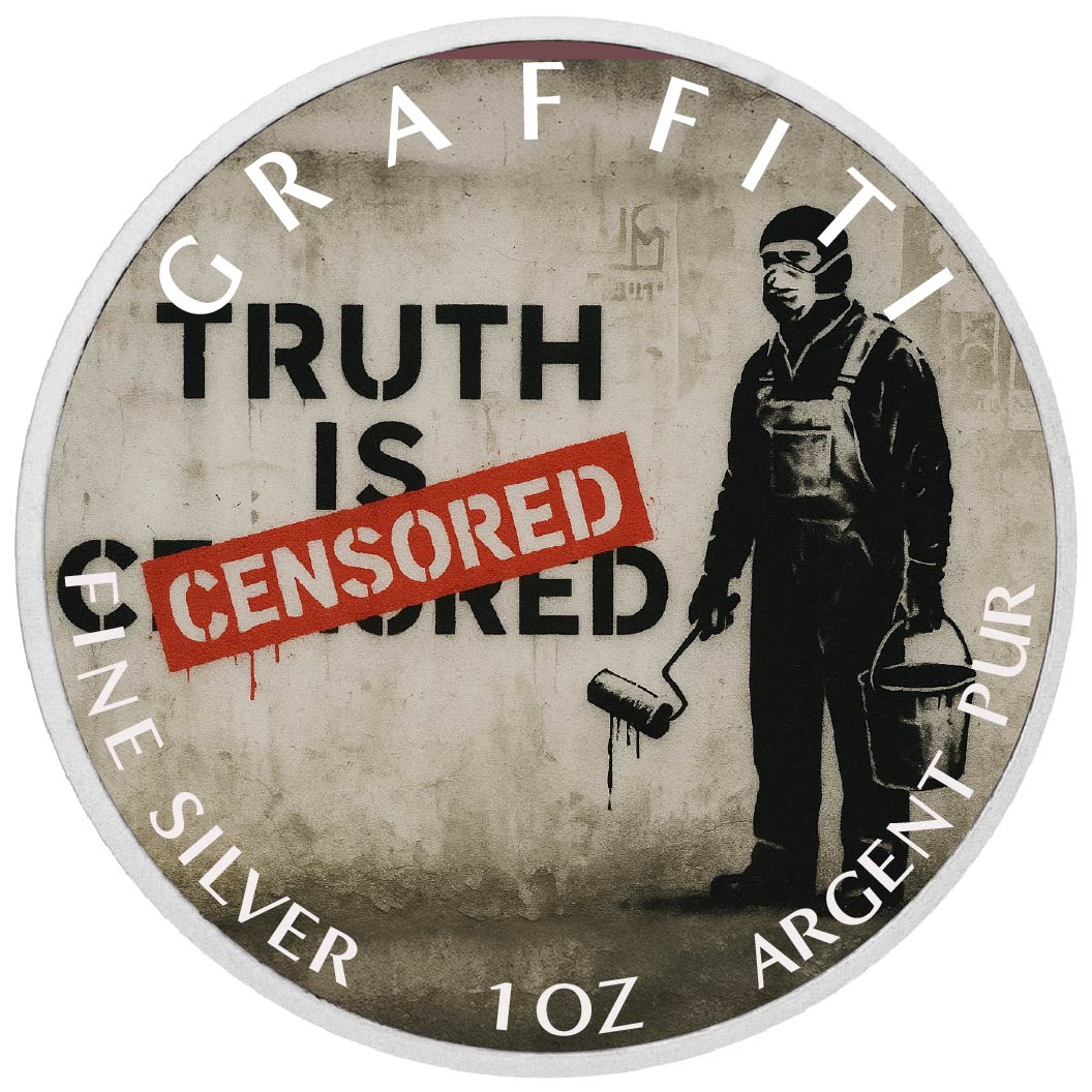 Muted Voices The Censorship Series 1oz Fine Silver Coloured Coin - Arverni Mint