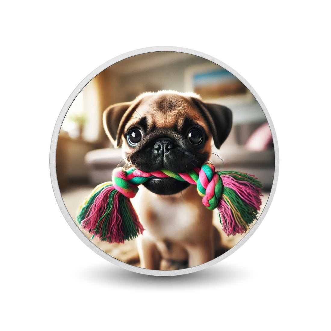 Playtime Pug 1oz Silver Coloured Coin - Arverni Mint