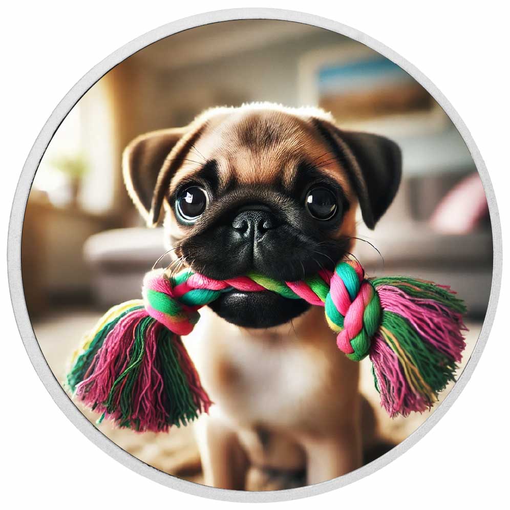 Playtime Pug 1oz Silver Coloured Coin - Arverni Mint