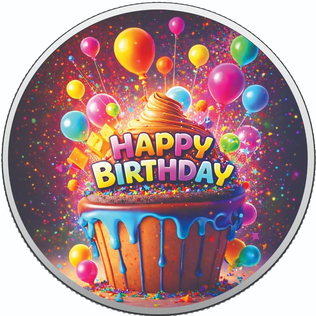 Pop! It’s Party Time 1oz Fine Silver Coloured Coin - Arverni Mint