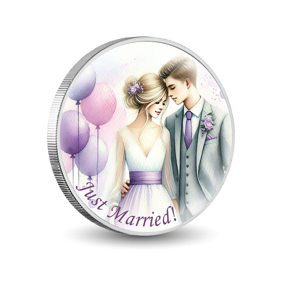 Romantic Pastel Wedding Bliss 1oz Silver Coin - Arverni Mint