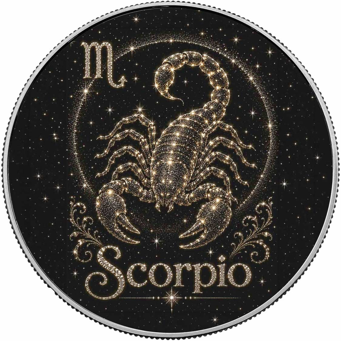 Scorpio: Intense Soul 1 oz .999 Fine Silver Coin – Colorized BU Finish