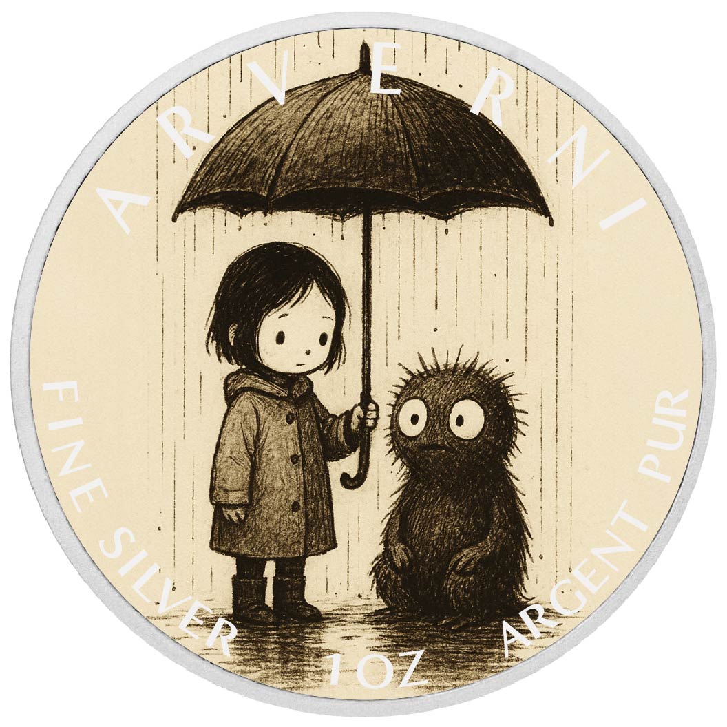 Shared Shelter - Whispers of Kindness Coloured 1oz Fine Silver Coin - Arverni Mint