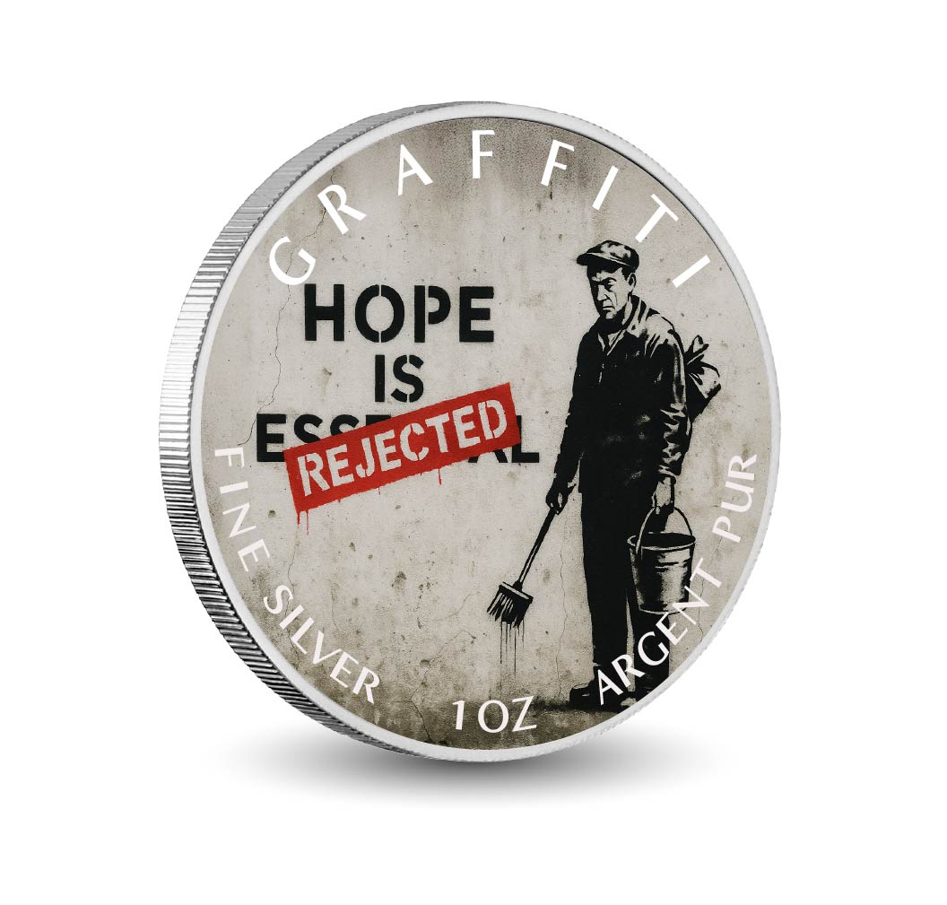 Silver Dissent Rejected Hope 1oz Fine Silver Coloured Coin - Arverni Mint