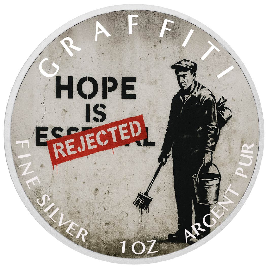 Silver Dissent Rejected Hope 1oz Fine Silver Coloured Coin - Arverni Mint