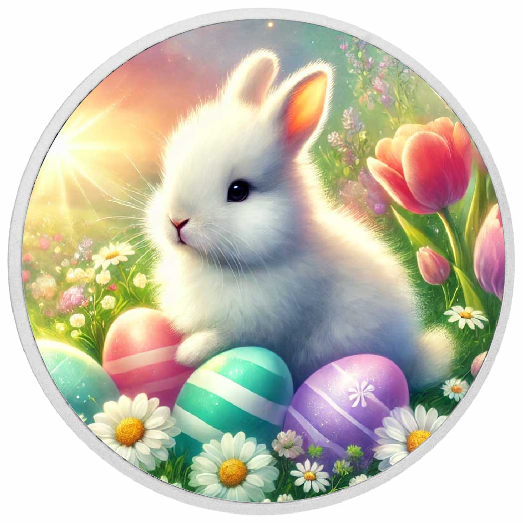 Springtime Serenity: Bunny's Easter Charm Coloured Coin - Arverni Mint