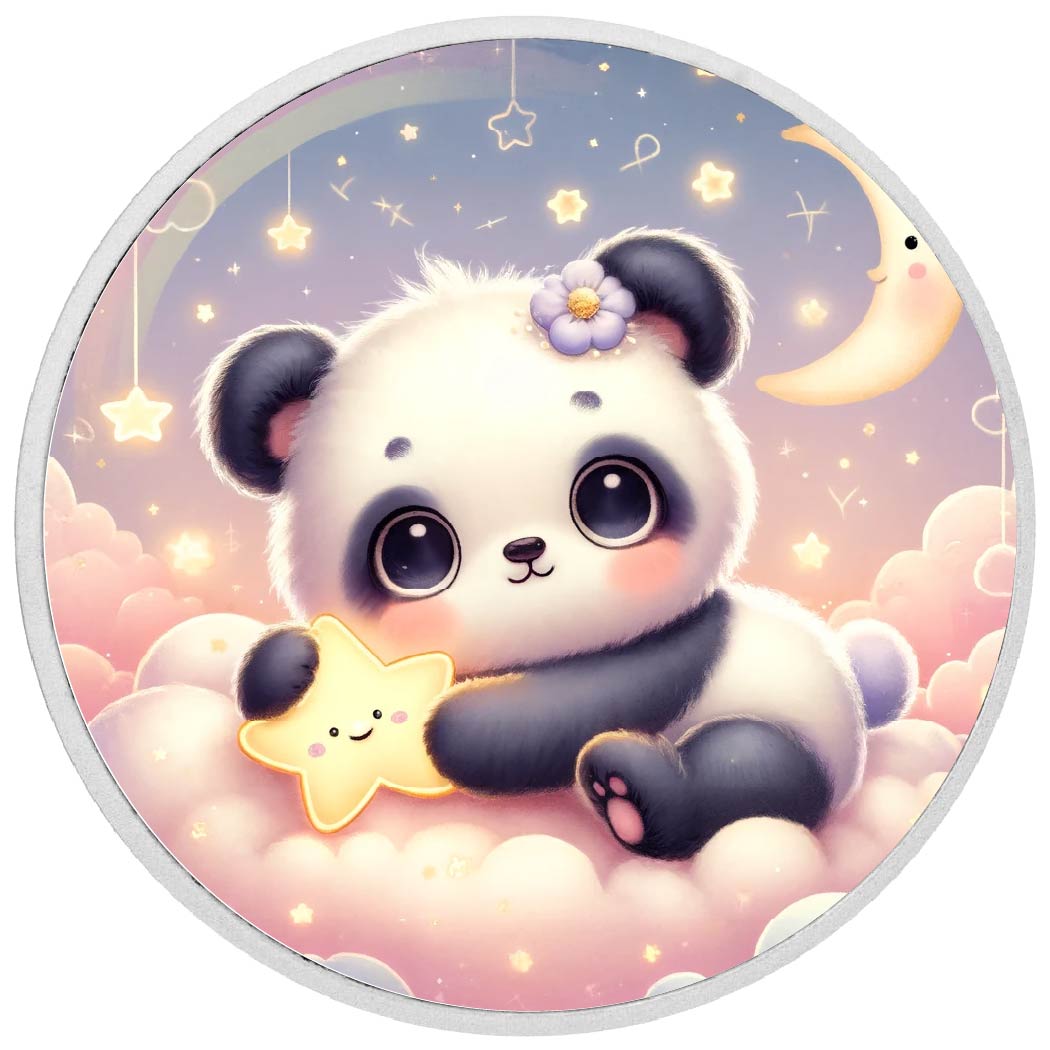 Starry Cuddles: Panda in Dreamland 1oz Silver Coin - Arverni Mint