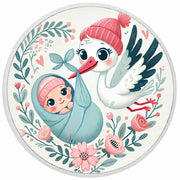 Stork's Little Miracle 1oz Silver Coloured Coin - Arverni Mint