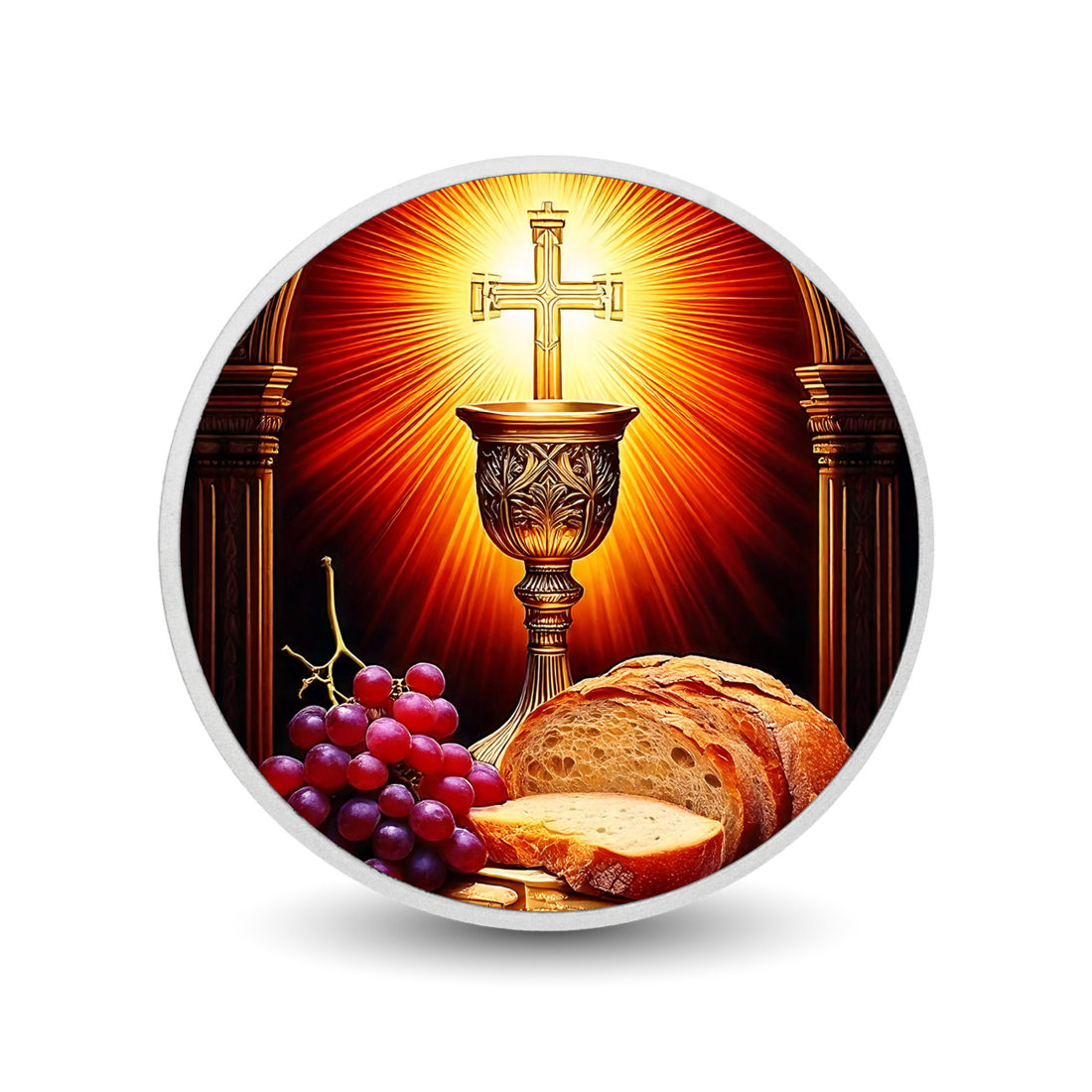 Symbols of the Eucharist 1oz Silver Coloured Coin - Arverni Mint