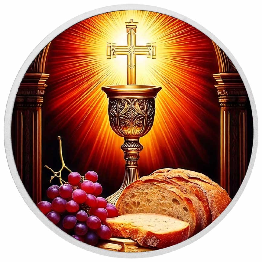 Symbols of the Eucharist 1oz Silver Coloured Coin - Arverni Mint