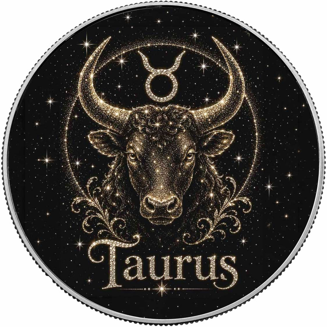 Taurus: Grounded Strength 1 oz .999 Fine Silver Coin – Colorized BU Finish