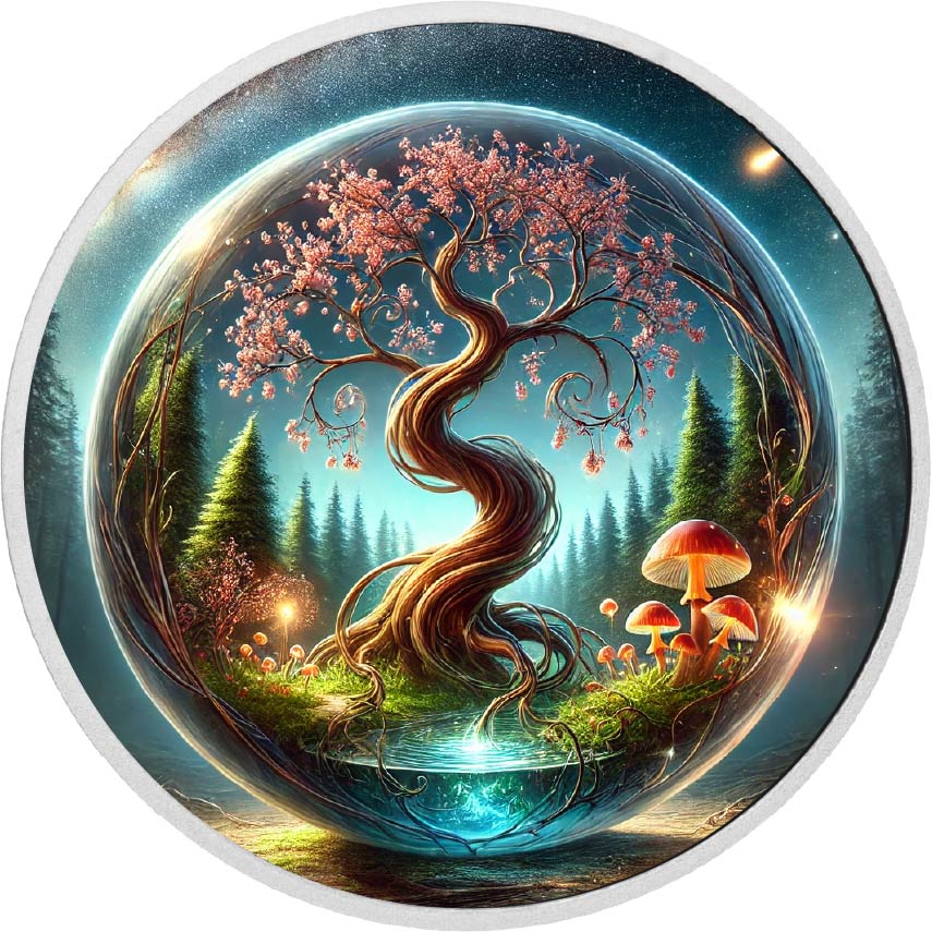 The Balance of the Universe - Twisted Tree 1oz Silver Coloured Coin - Arverni Mint