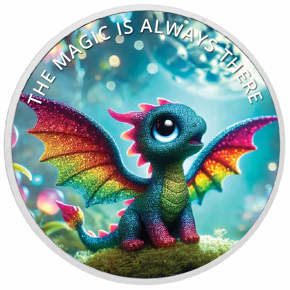 The Magic is Always There: Twilight the Prism Dragon 1oz Silver Coloured Coin - Arverni Mint