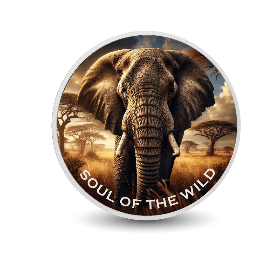 Titan of the Savannah: Soul of the Wild 1oz Coloured Silver - Arverni Mint