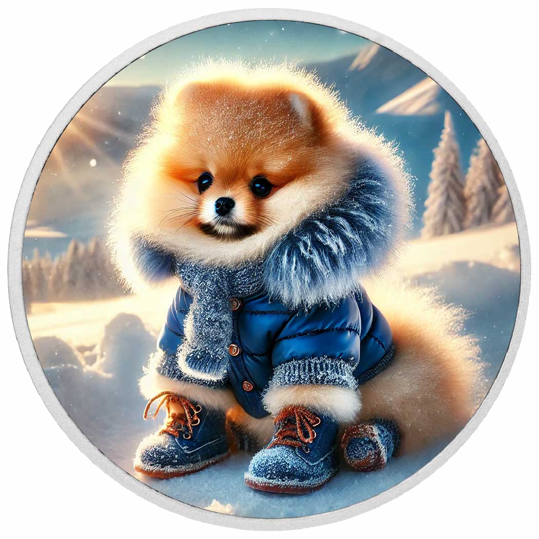 Winter Wanderer: Fluffy Explorer in Blue 1oz Coin - Arverni Mint