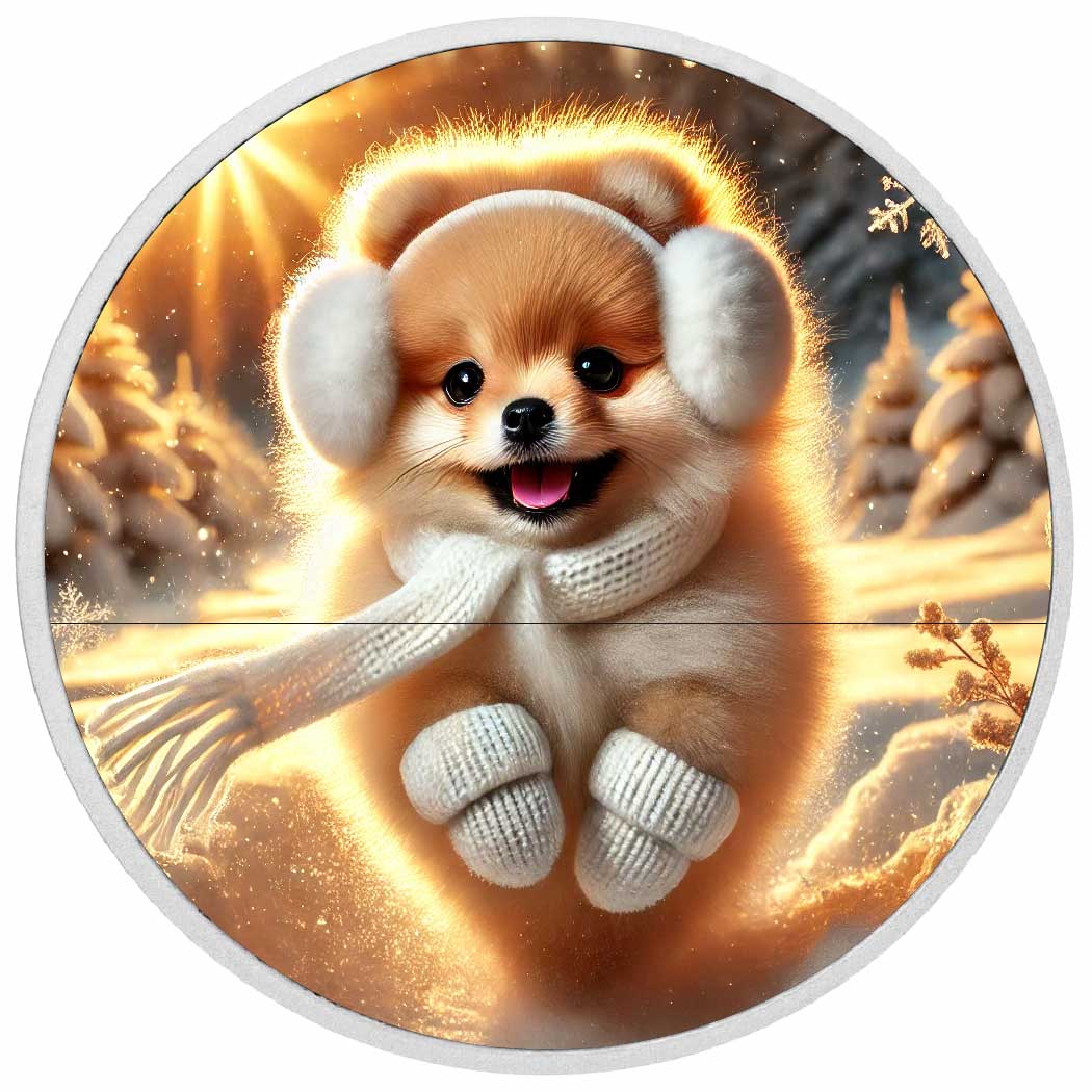 Winter Whimsy: Fluffy in Frost 1oz Coin - Arverni Mint