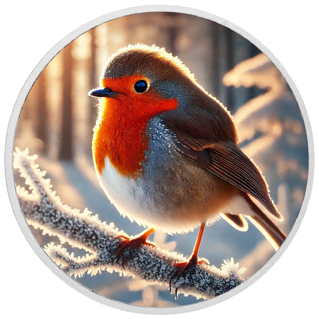 Winter's Flame: A Robin's Glow 1oz Silver - Arverni Mint