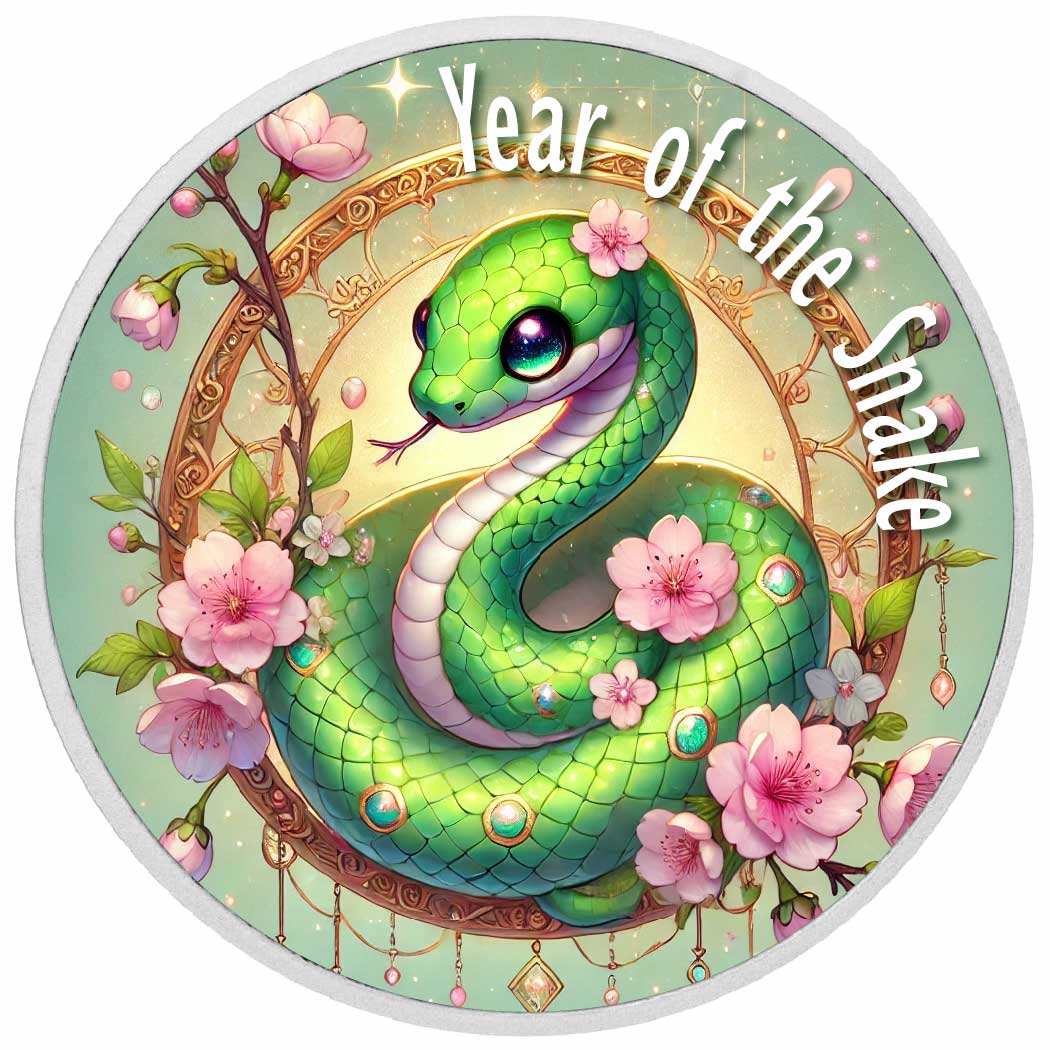 Year of the Snake - Blossoming Grace 1oz Silver Coin - Arverni Mint