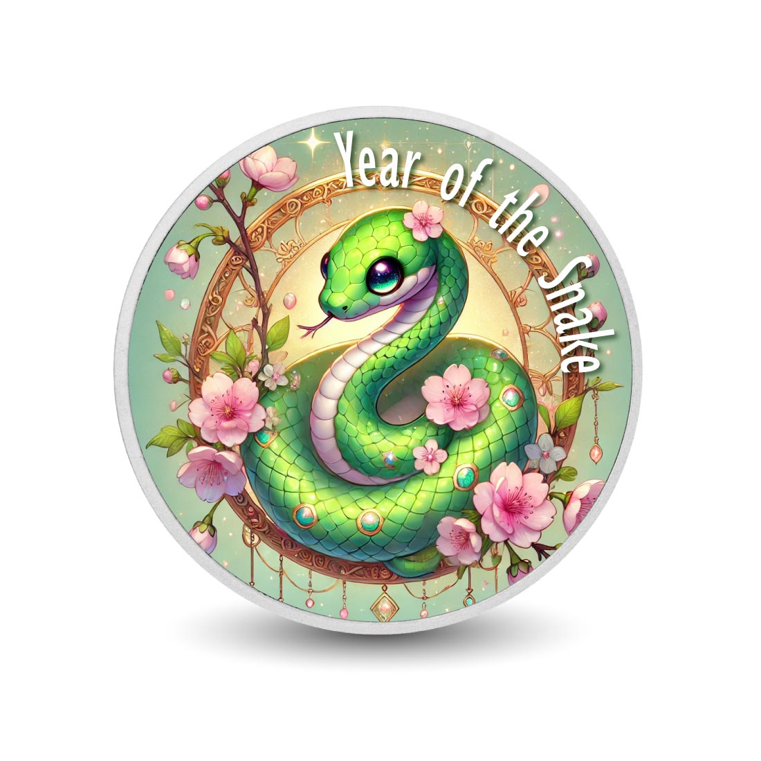 Year of the Snake - Blossoming Grace 1oz Silver Coin - Arverni Mint