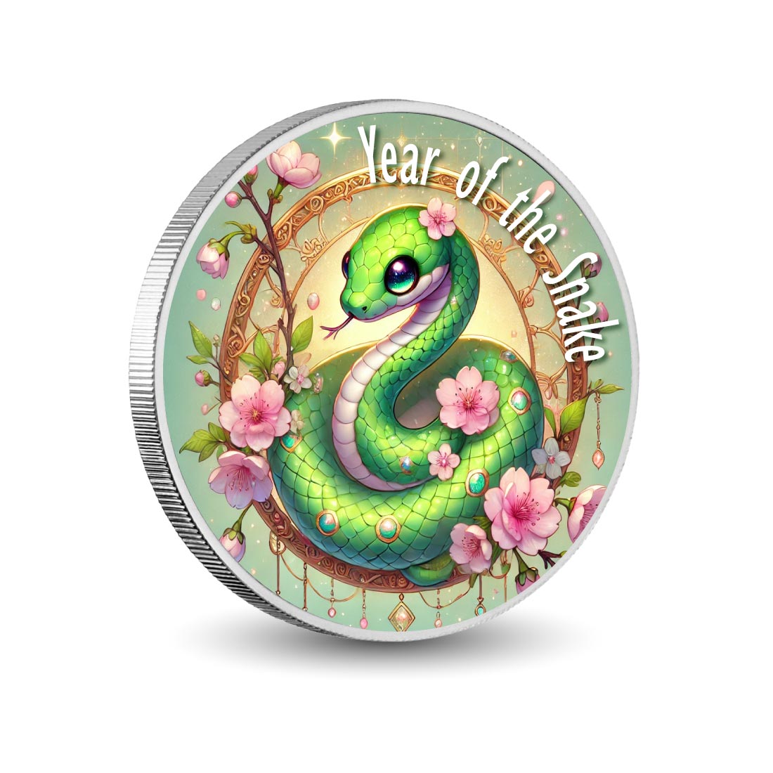 Year of the Snake - Blossoming Grace 1oz Silver Coin - Arverni Mint