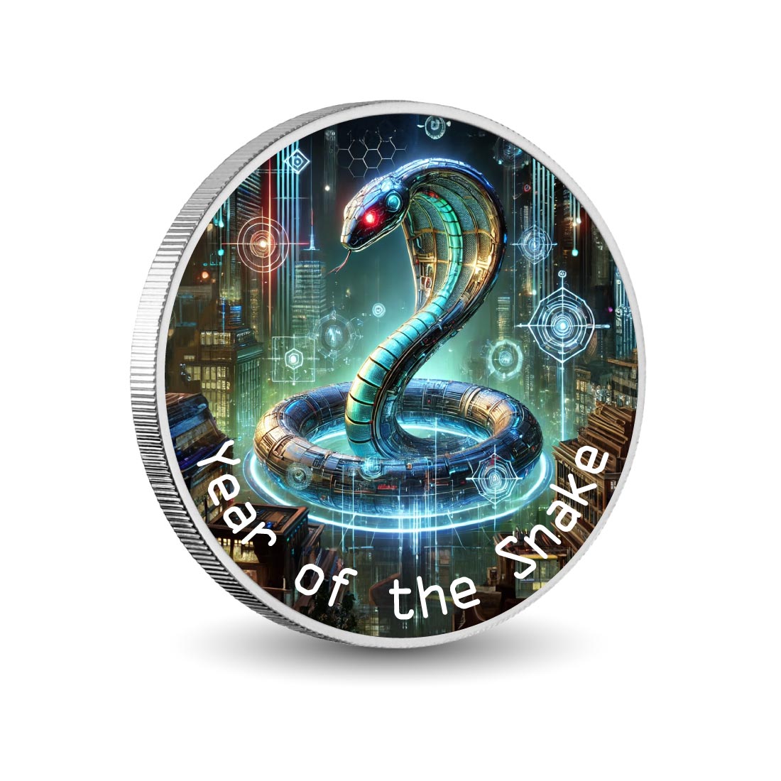 Year of the Snake - Cyber Serpent Vision 1oz Silver Coin - Arverni Mint