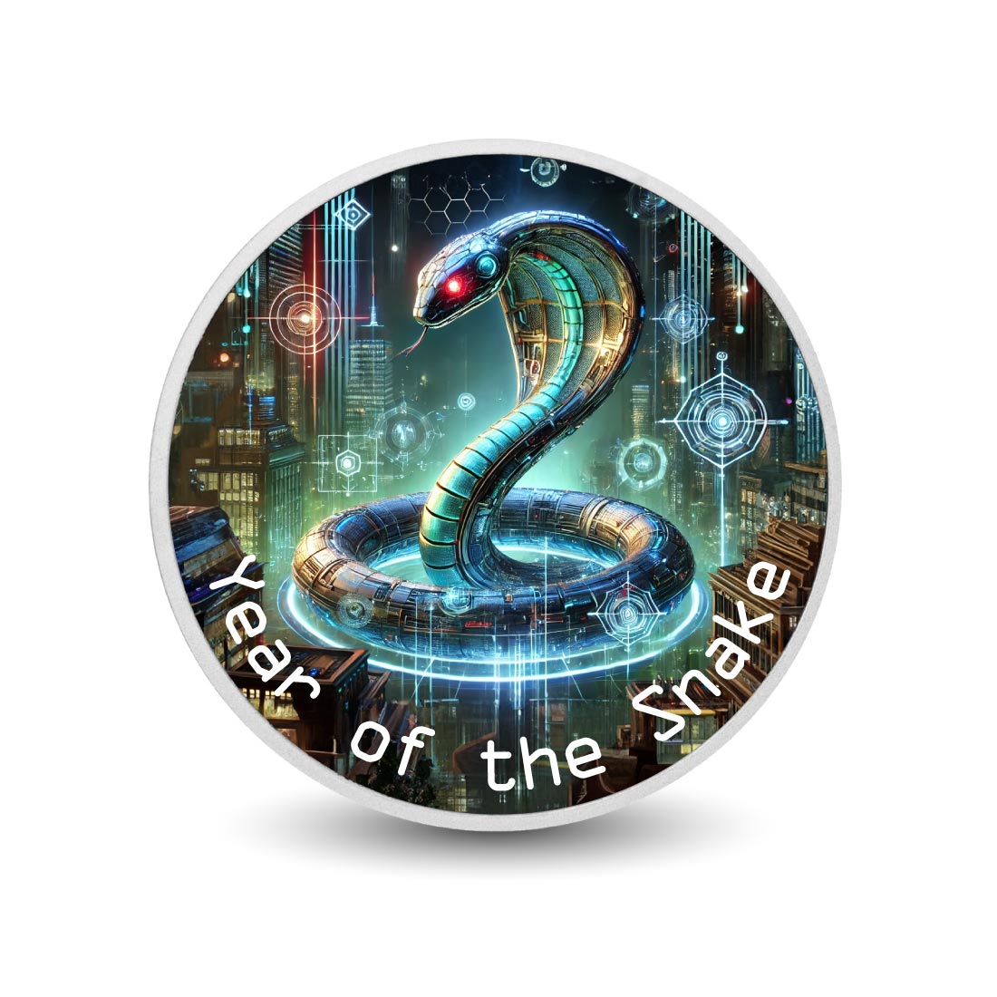 Year of the Snake - Cyber Serpent Vision 1oz Silver Coin - Arverni Mint