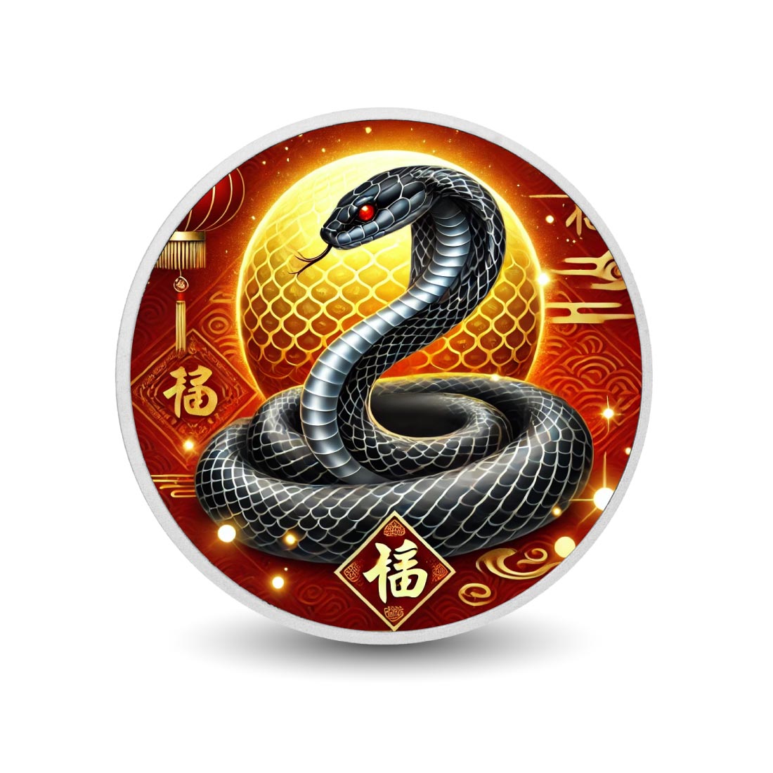 Year of the Snake - Elegance and Fortune 1oz Silver Coin - Arverni Mint
